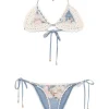 Costum de baie Zimmermann Floral-Print albastru