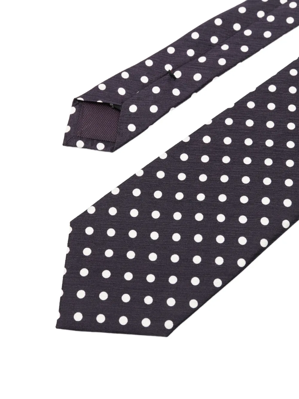 Cravata Tom Ford Polka Dot-Pattern Silk mov - imagine 2