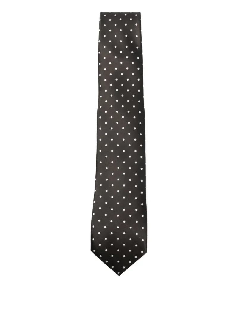 Cravata Tom Ford Polka-Dot Silk maro