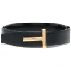 Curea TOM FORD Logo-Plaque 30mm Leather negru