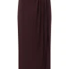 Fusta midi TOM FORD Wrap Pleated violet