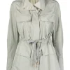 Jacheta Lorena Antoniazzi Tie-Waist Windbreaker gri