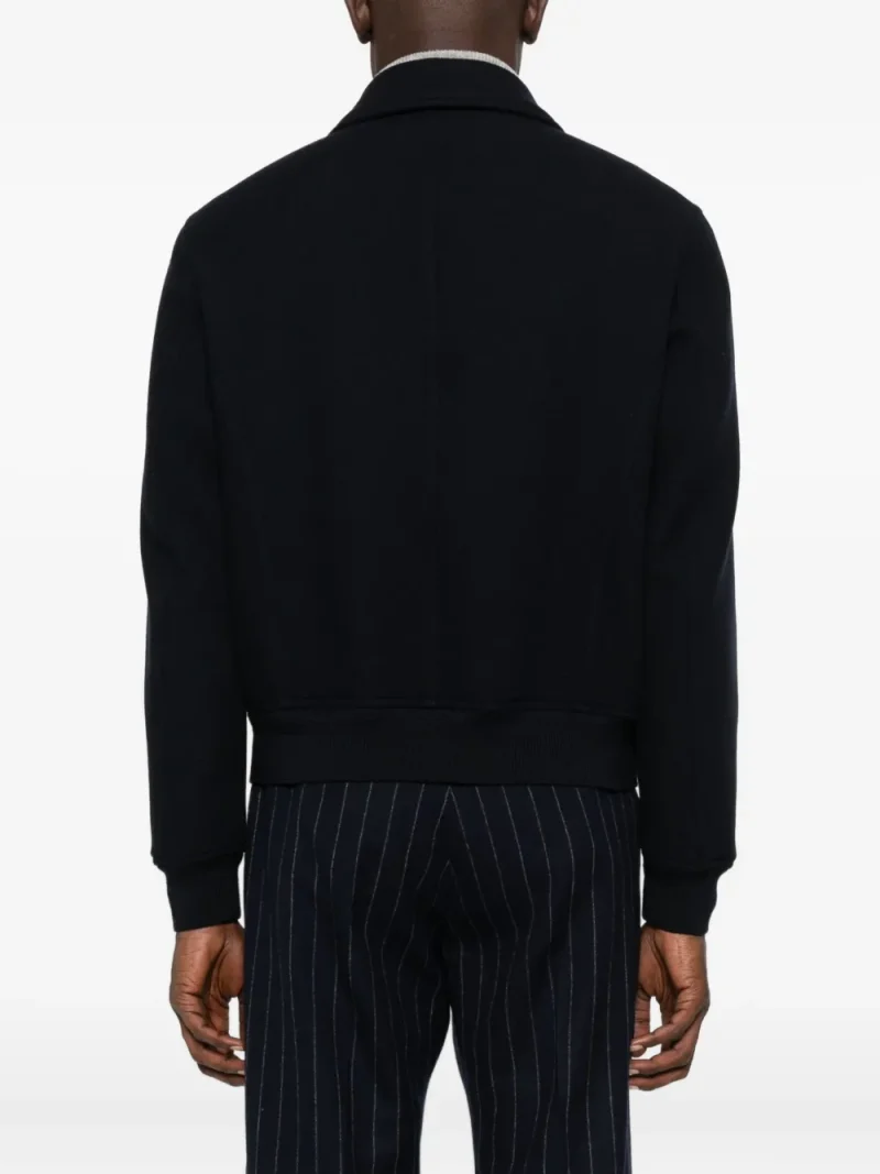 Alternative view of Jacheta Tom Ford Leather-Trimmed Wool negru