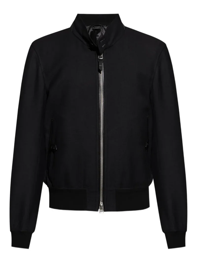 Jacheta TOM FORD Zip-Fastening Bomber negru