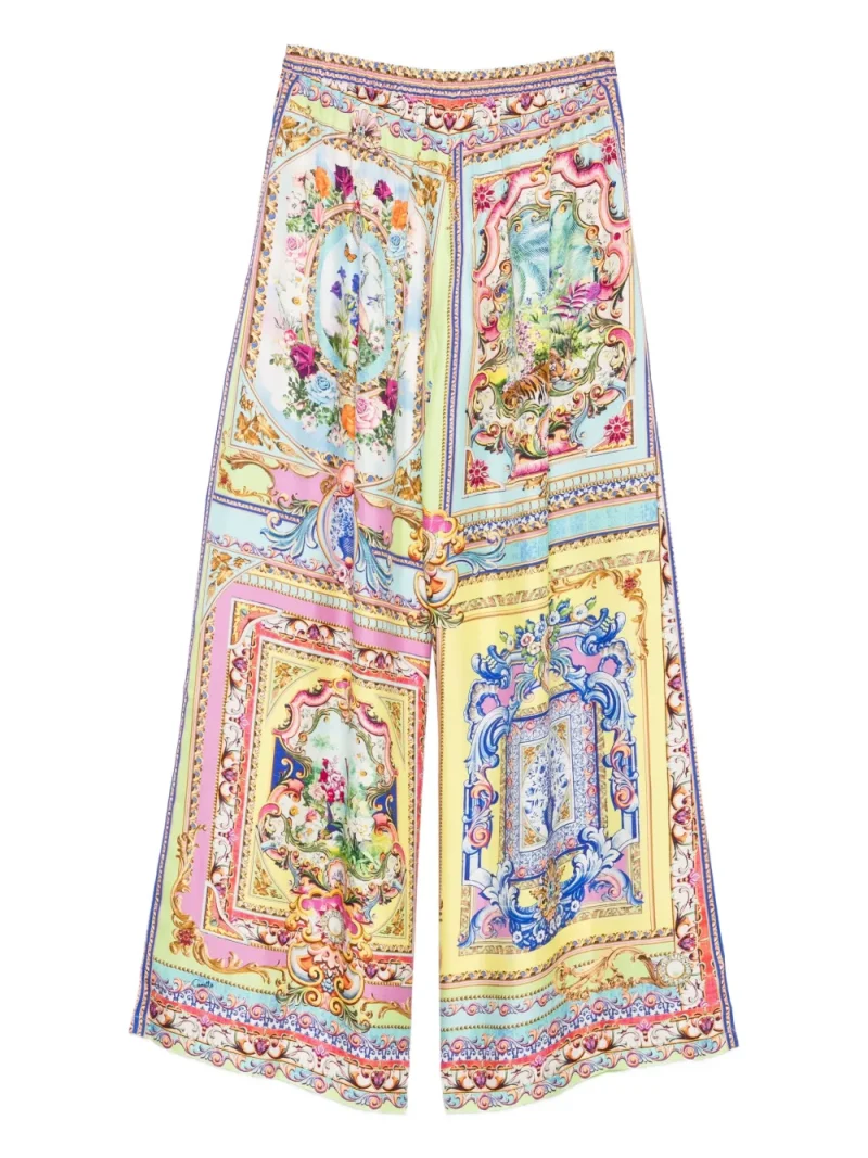 Alternative view of Pantaloni Camilla Spirit Of Santa Maria Floral-Panelled multicolor