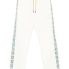 Pantaloni Casablanca Jersey Track alb