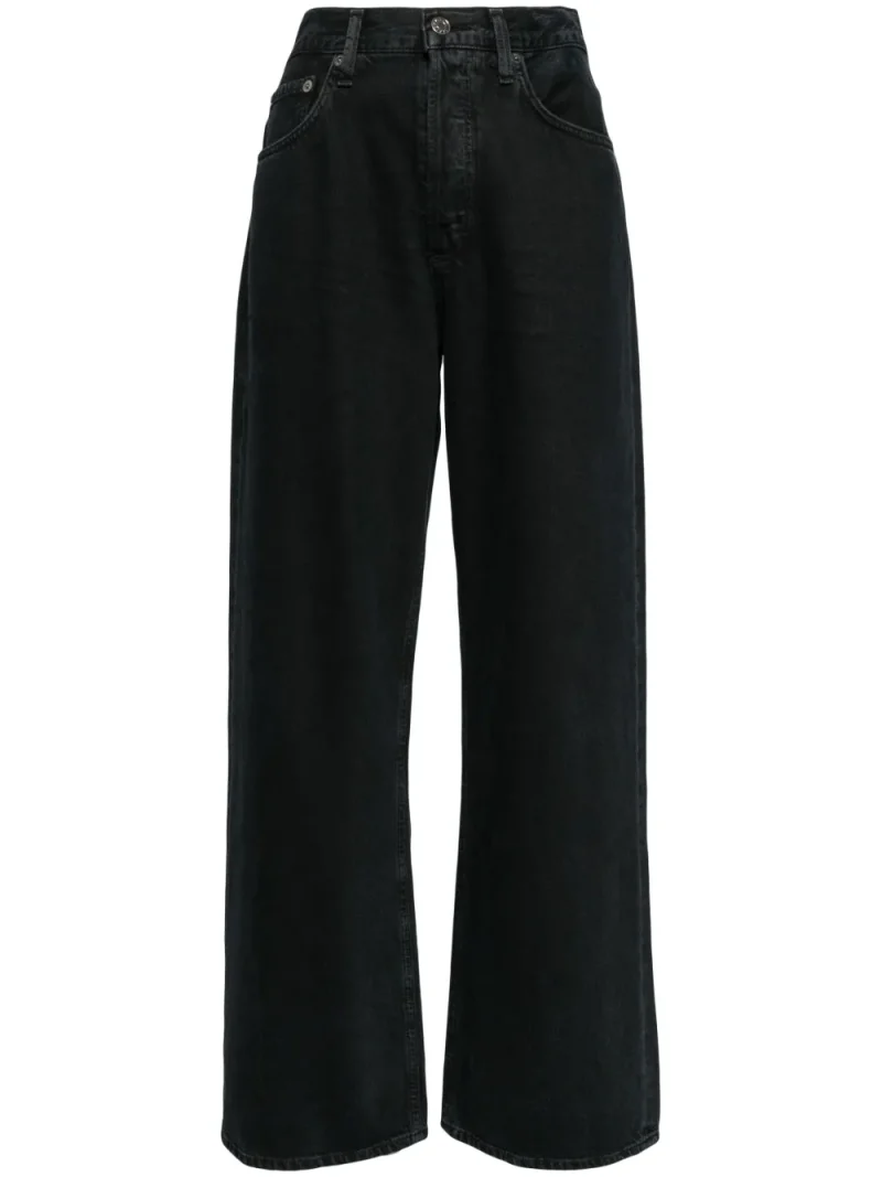 Pantaloni denim Agolde Slung negru