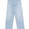 Pantaloni denim Agolde Wide-Leg albastru