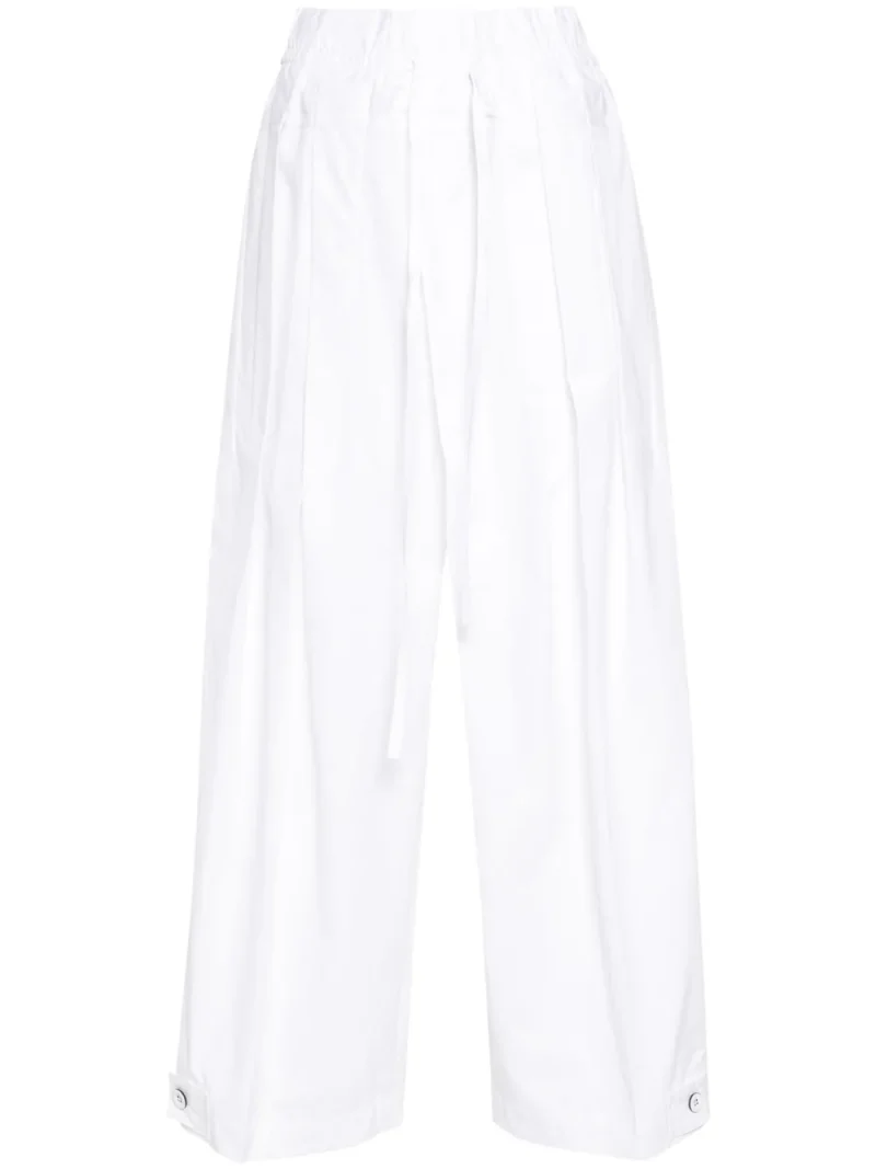 Pantaloni JIL SANDER Poplin Cotton alb