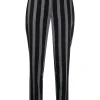 Pantaloni Lorena Antoniazii Striped negru
