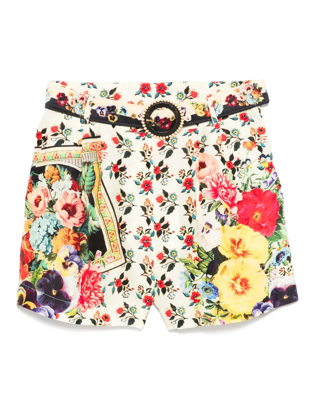 Pantaloni scurti Camilla Floral-Print multicolor