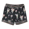 Pantaloni scurti Camilla Floral-Print Tassel Swim negru