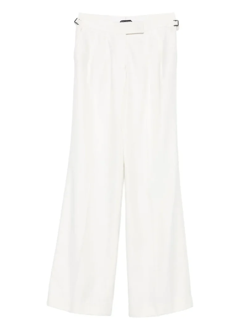 Pantaloni TOM FORD Pleat Detail alb