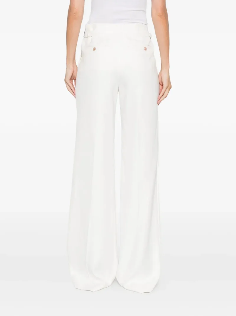 Alternative view of Pantaloni TOM FORD Pleat Detail alb