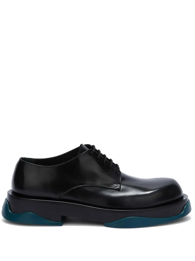 Pantofi JIL SANDER Round-Toe Leather Derby negru