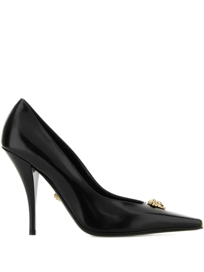 Pantofi Versace 110mm La Medusa Leather Heeled negru