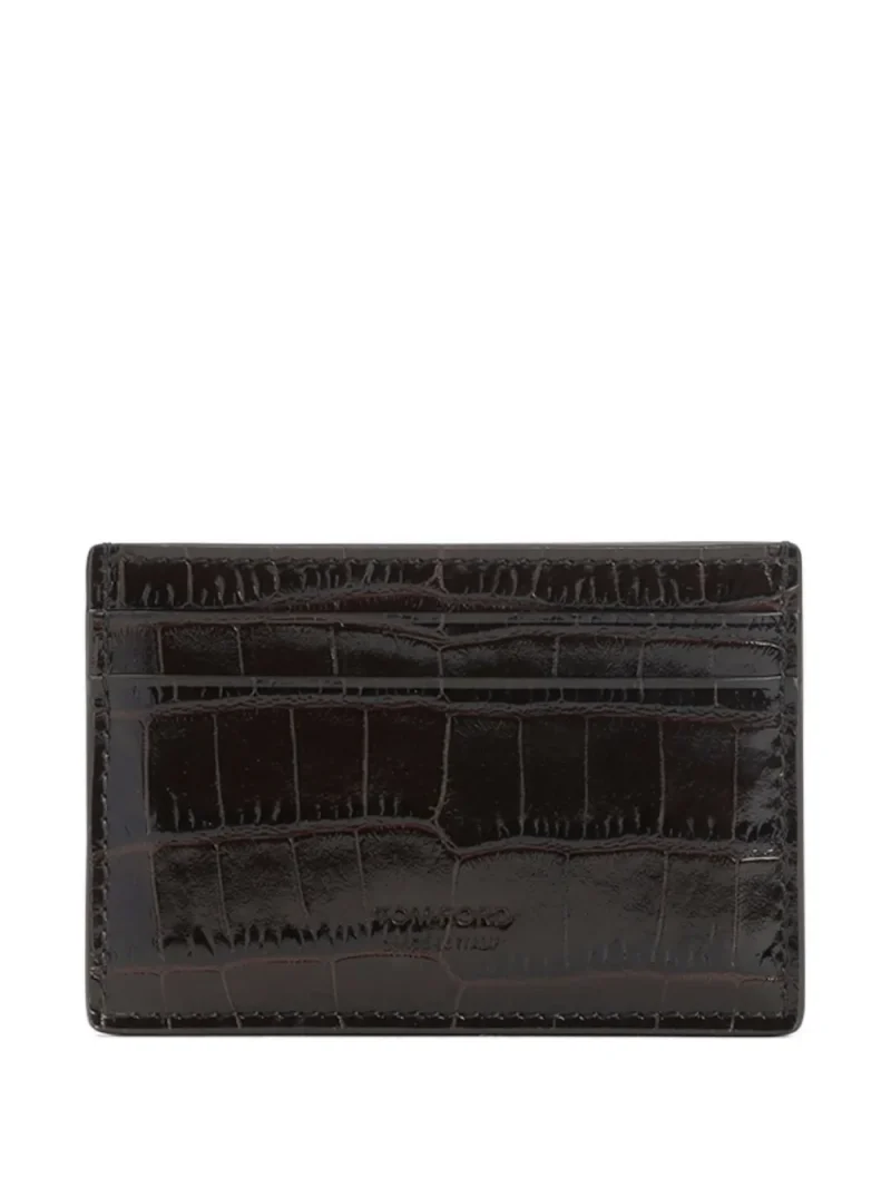 Alternative view of Portcard Tom Ford Chrocodile-Embossed negru