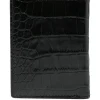 Portcard Tom Ford Crocodile-embossed negru