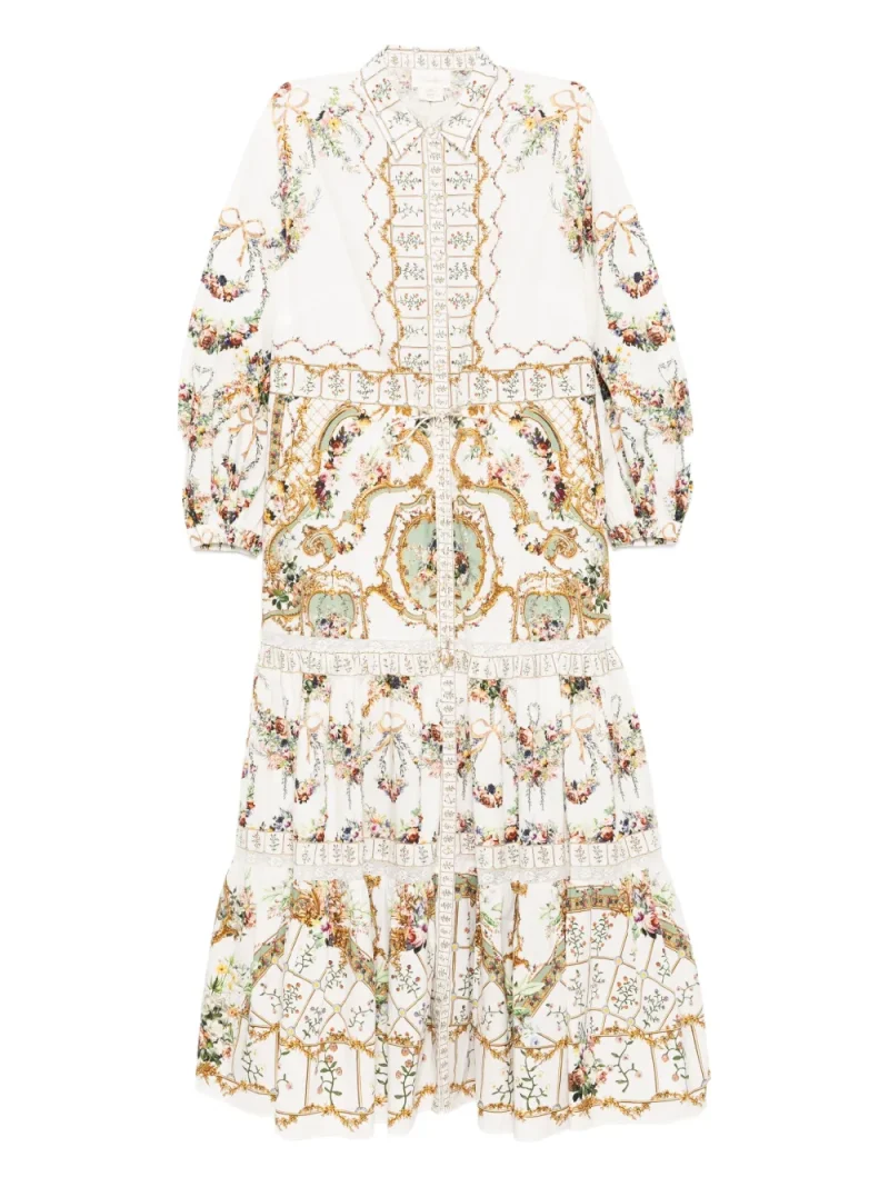 Rochie Camilla Floral-Print Shirt multicolor