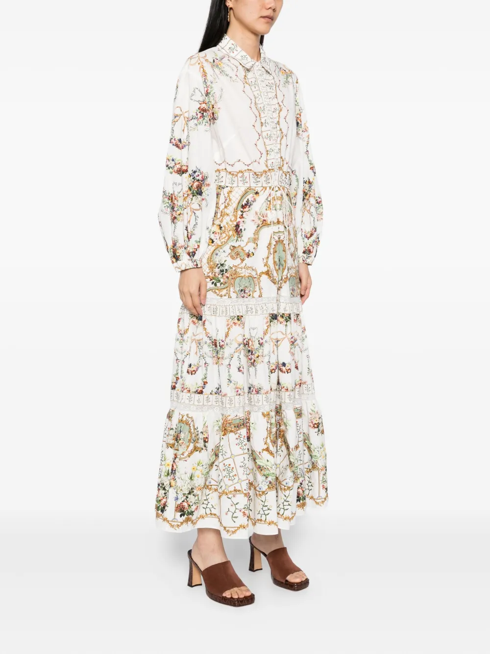 Rochie Camilla Floral-Print Shirt multicolor - imagine 3