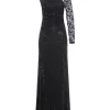 Rochie maxi Self-Portrait Detail Embellishment negru