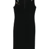 Rochie midi Versace Safety-Pin Detail negru