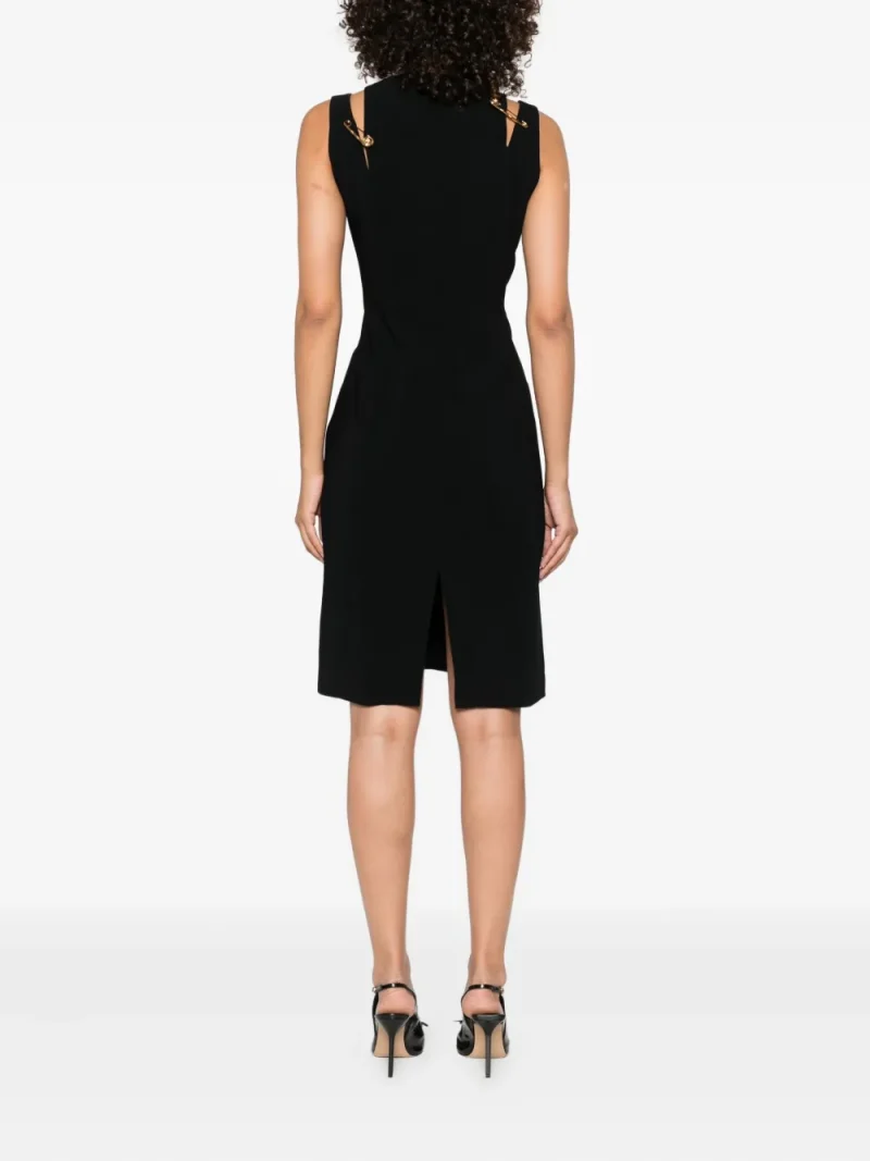 Alternative view of Rochie midi Versace Safety-Pin Detail negru