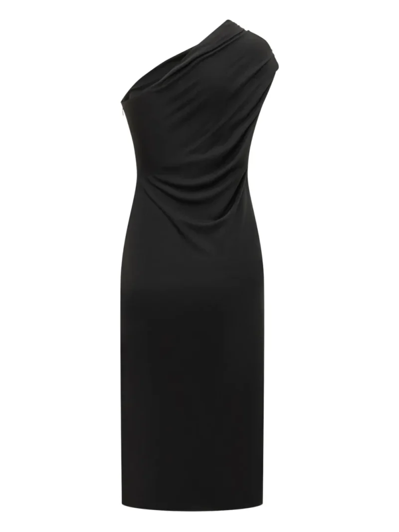 Alternative view of Rochie midi TOM FORD One-Shoulder Embellished negru