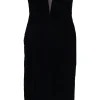 Rochie TOM FORD velvet strapless albastru