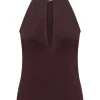 Top TOM FORD Halterneck Jersey violet
