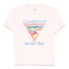 Tricou Casablanca tennis club graphic-print roz
