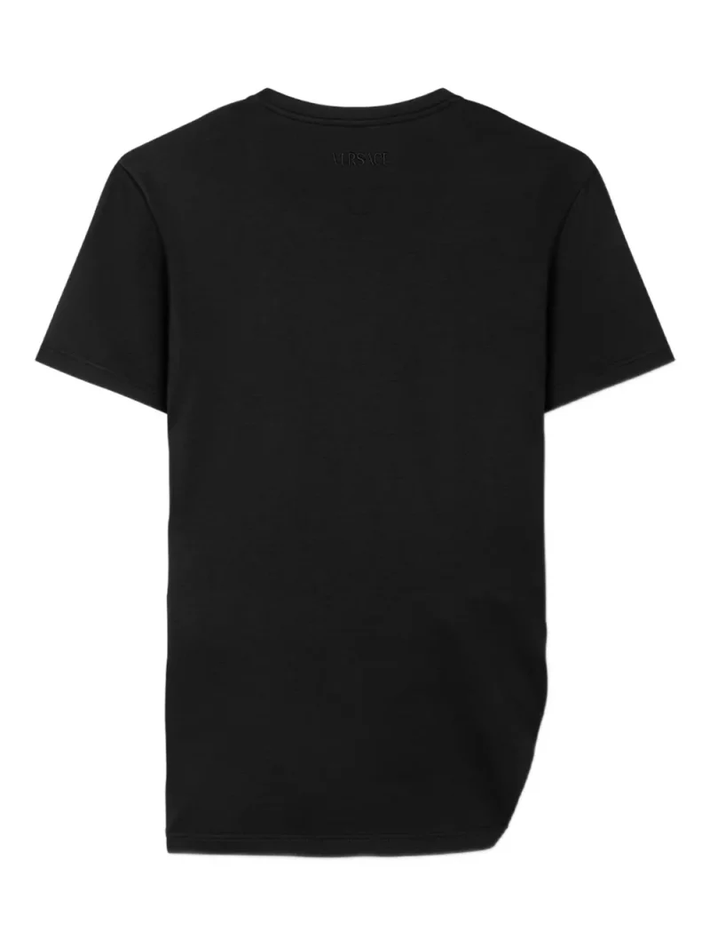Alternative view of Tricou Versace Safety-Pin Draped negru