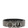 Curea Ferragamo Gancini Buckle Leather gri