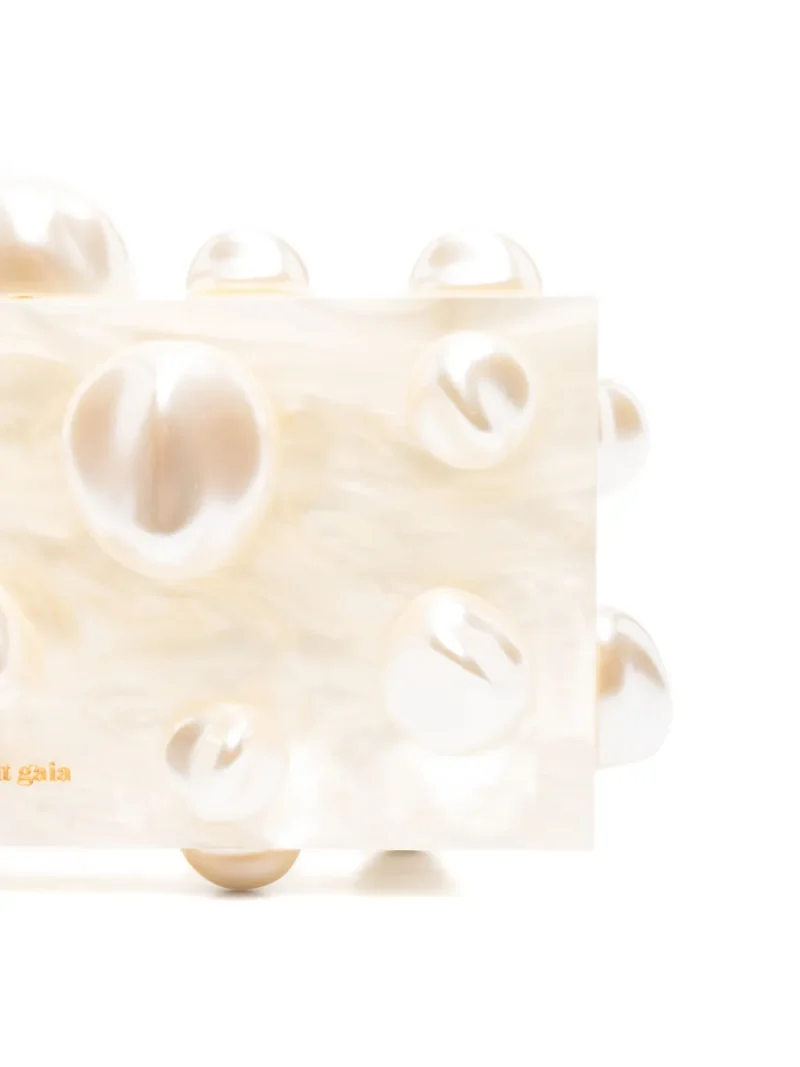 Geanta Cult Gaia pearl-embellished clutch - imagine 3