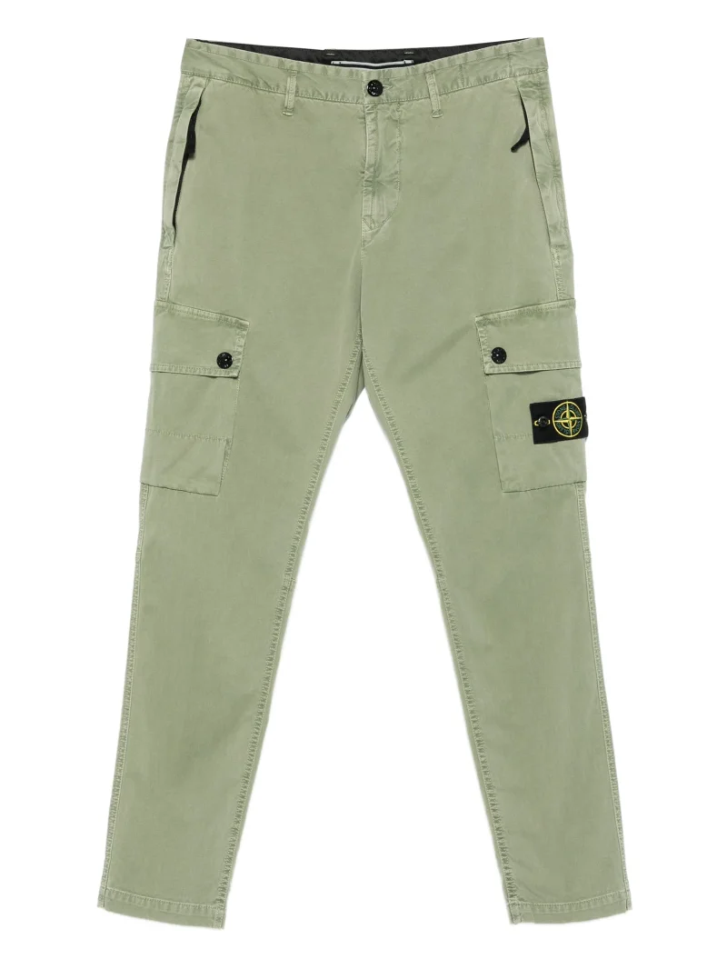 Pantaloni Stone Island patch-pocket cargo verde