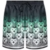 Pantaloni scurti Casablanca monogram-print verde