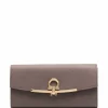 Portofel Ferragamo continental pebbled maro