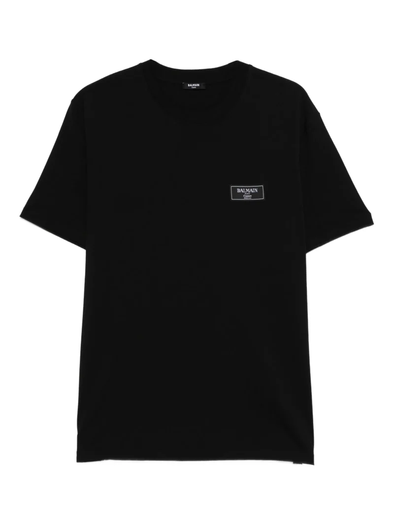 Tricou Balmain logo-motif negru