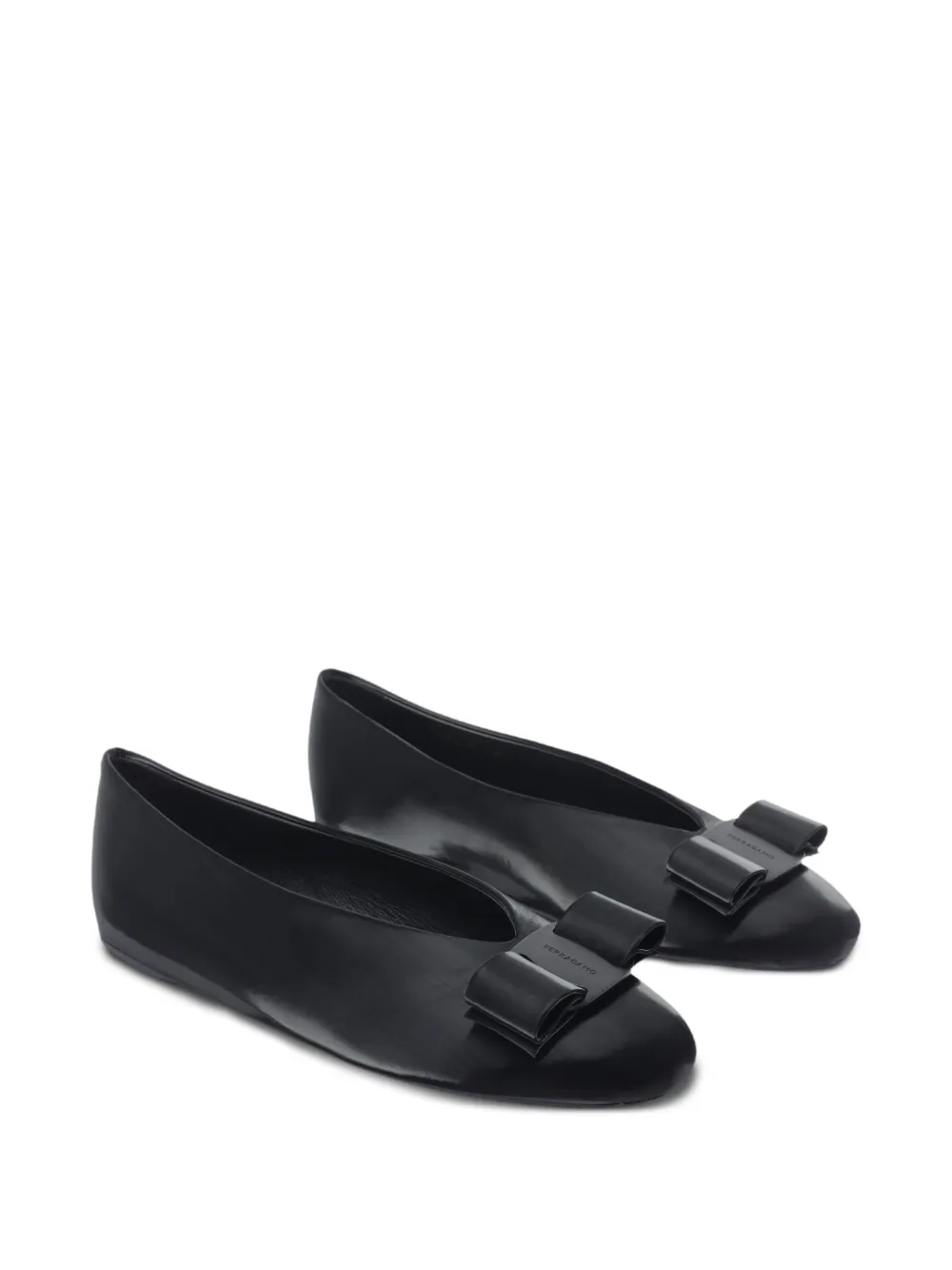 Balerini Ferragamo Vera Ballet negru - imagine 3