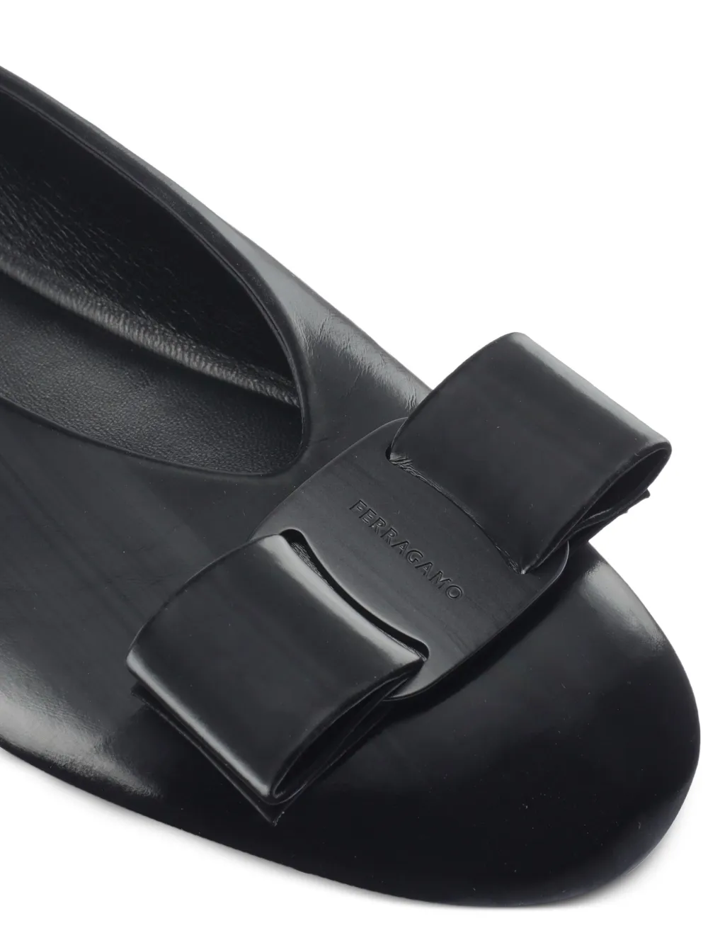 Balerini Ferragamo Vera Ballet negru - imagine 4
