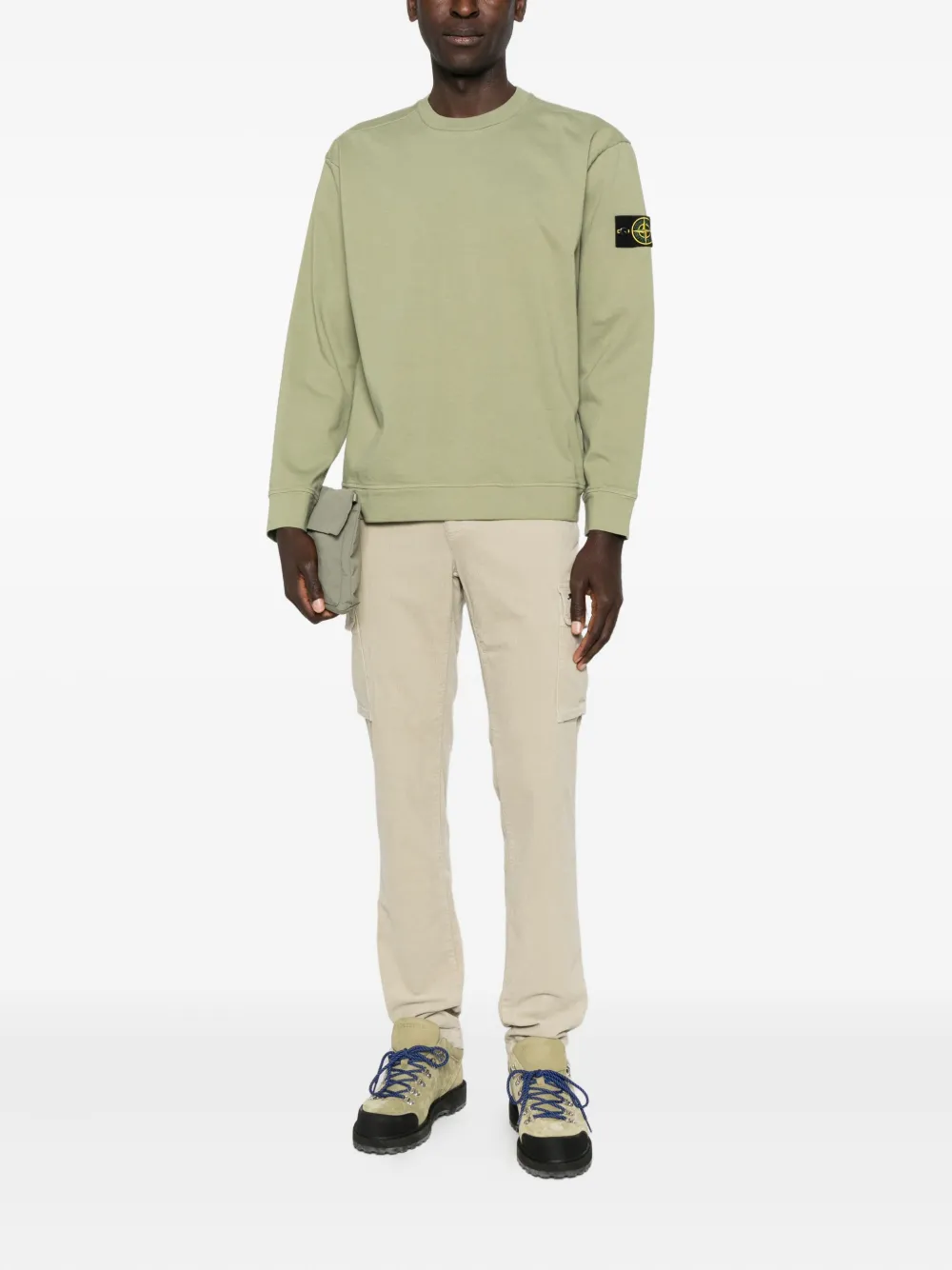 Bluza Stone Island Crew-Neck khaki - imagine 4