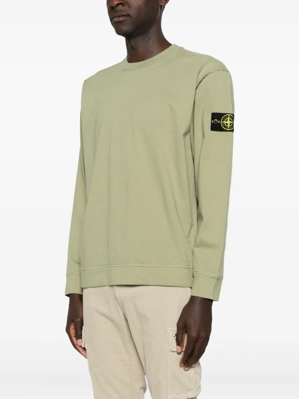 Bluza Stone Island Crew-Neck khaki - imagine 3