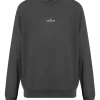 Bluza Stone Island Logo-Embroidered Crew-Neck gri