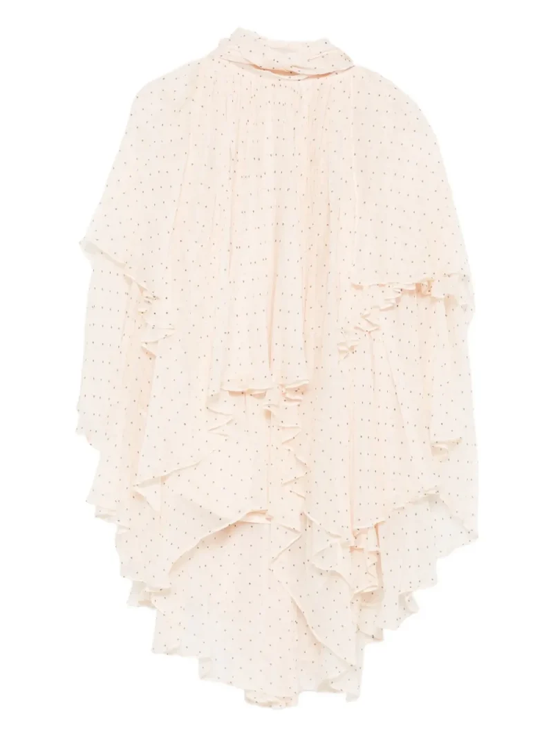Bluza Zimmermann Pleated Polka-Dot crem