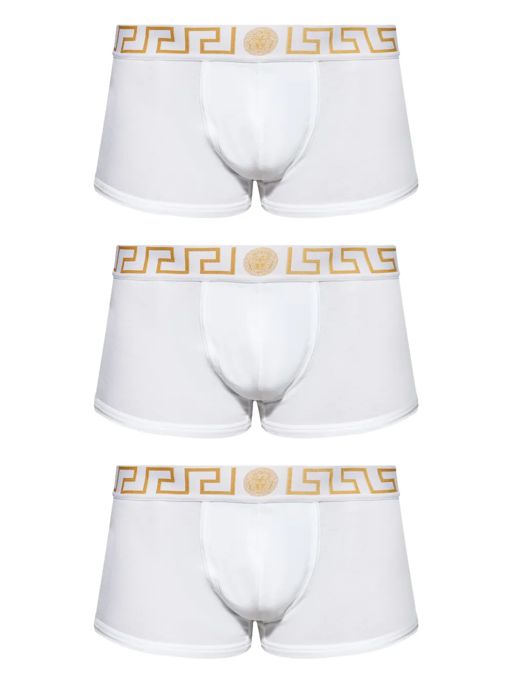 Boxeri Versace Greca Border (set de 3) alb