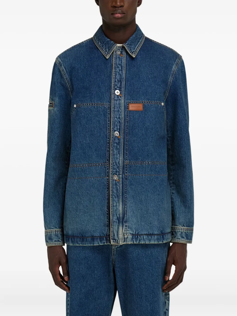 Camasa Ferragamo Workwear albastru - imagine 3