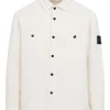 Camasa Stone Island buttoned corduroy ivoire