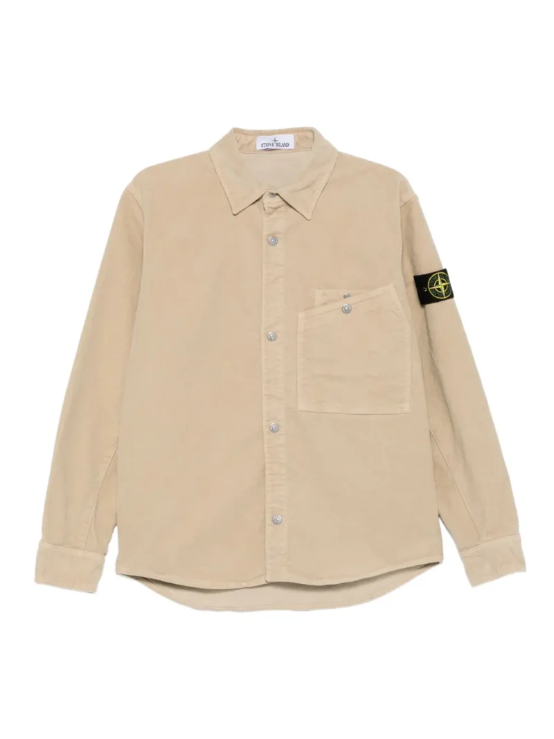 Camasa Stone Island Compass-Badge bej