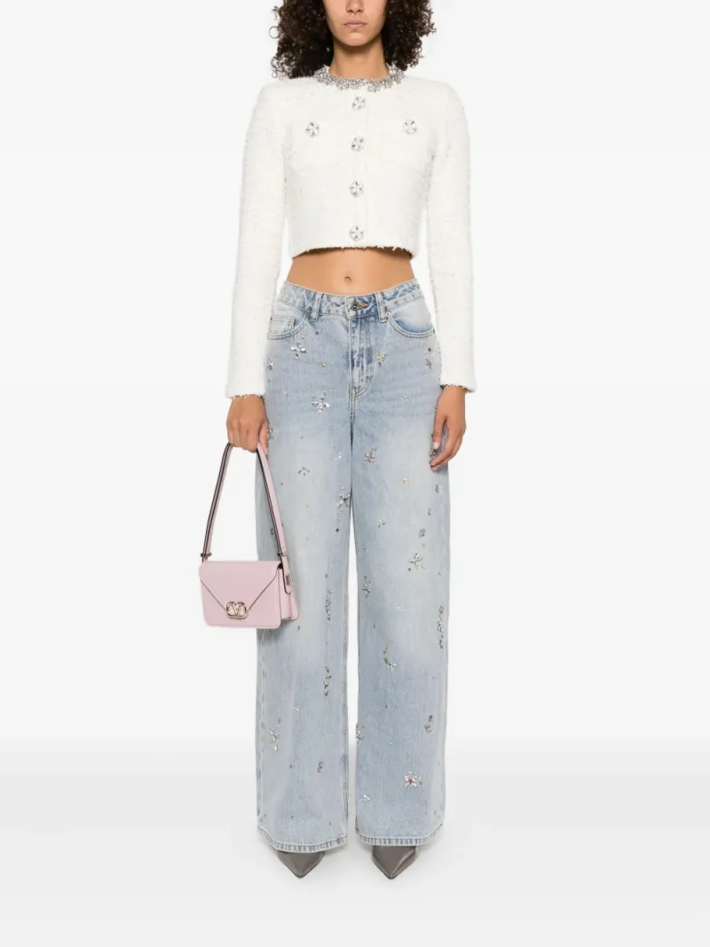 Alternative view of Cardigan Self Portrait embellished-buttons alb