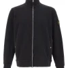Cardigan Stone Island Zip Collared Logo-Badge Sweatshirt negru